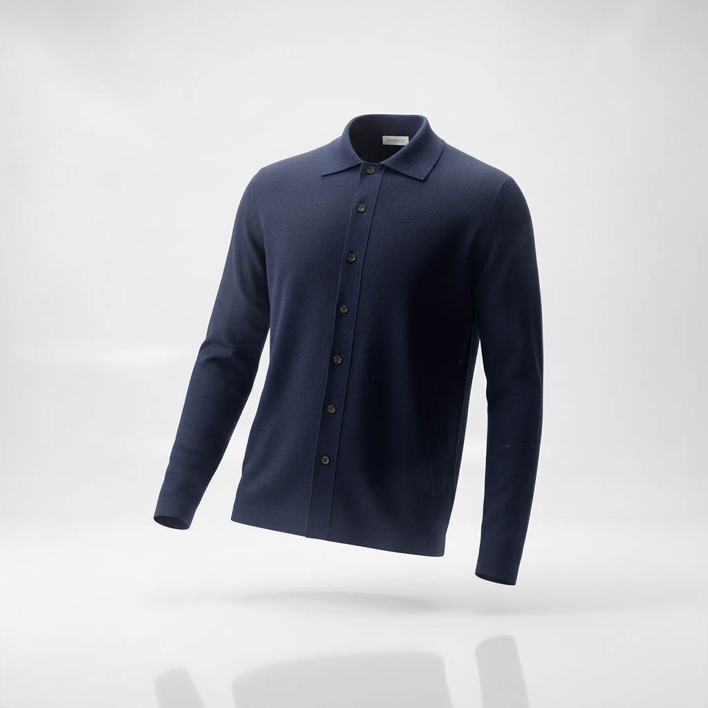 Cardigan in navy blue floating style