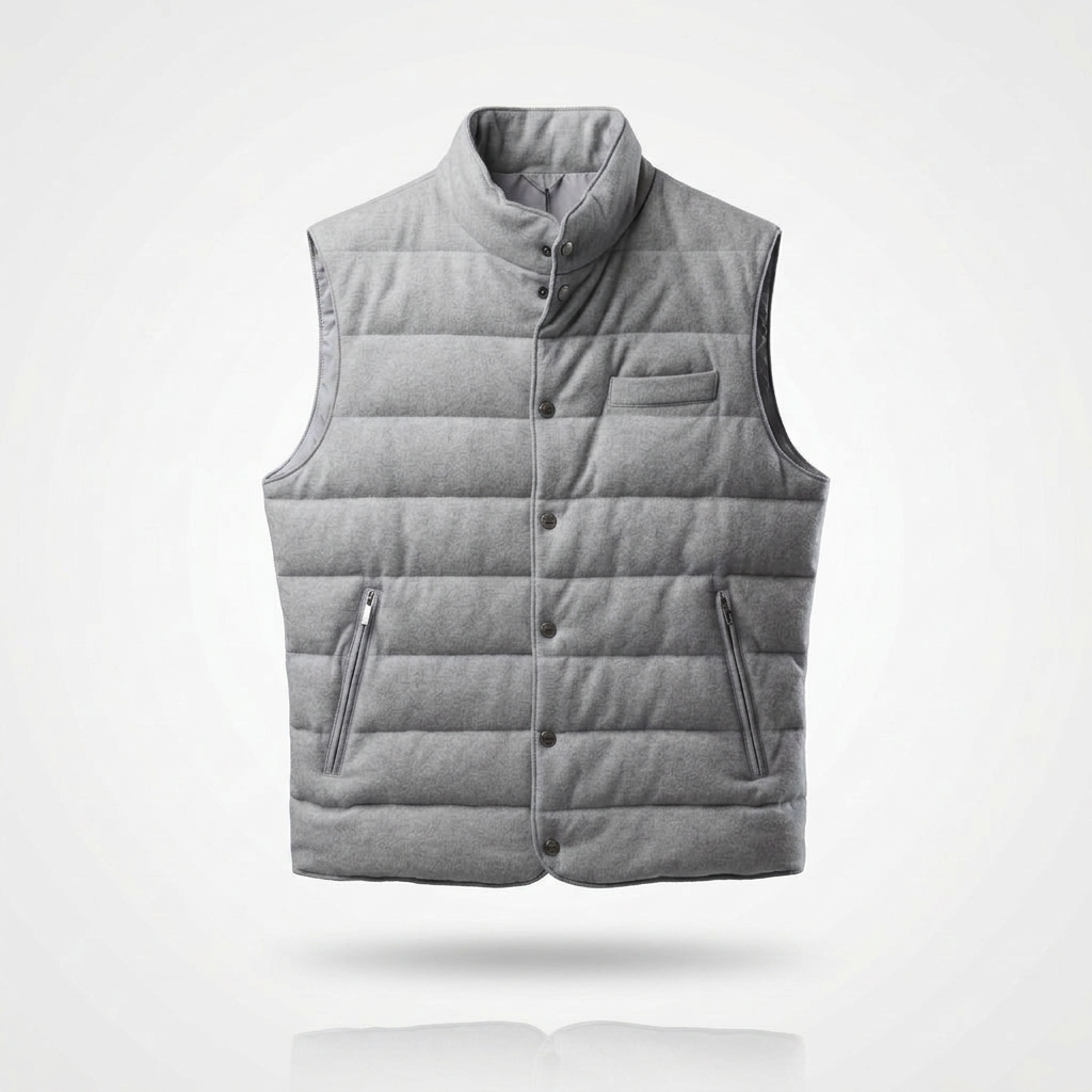 Grey wool vest