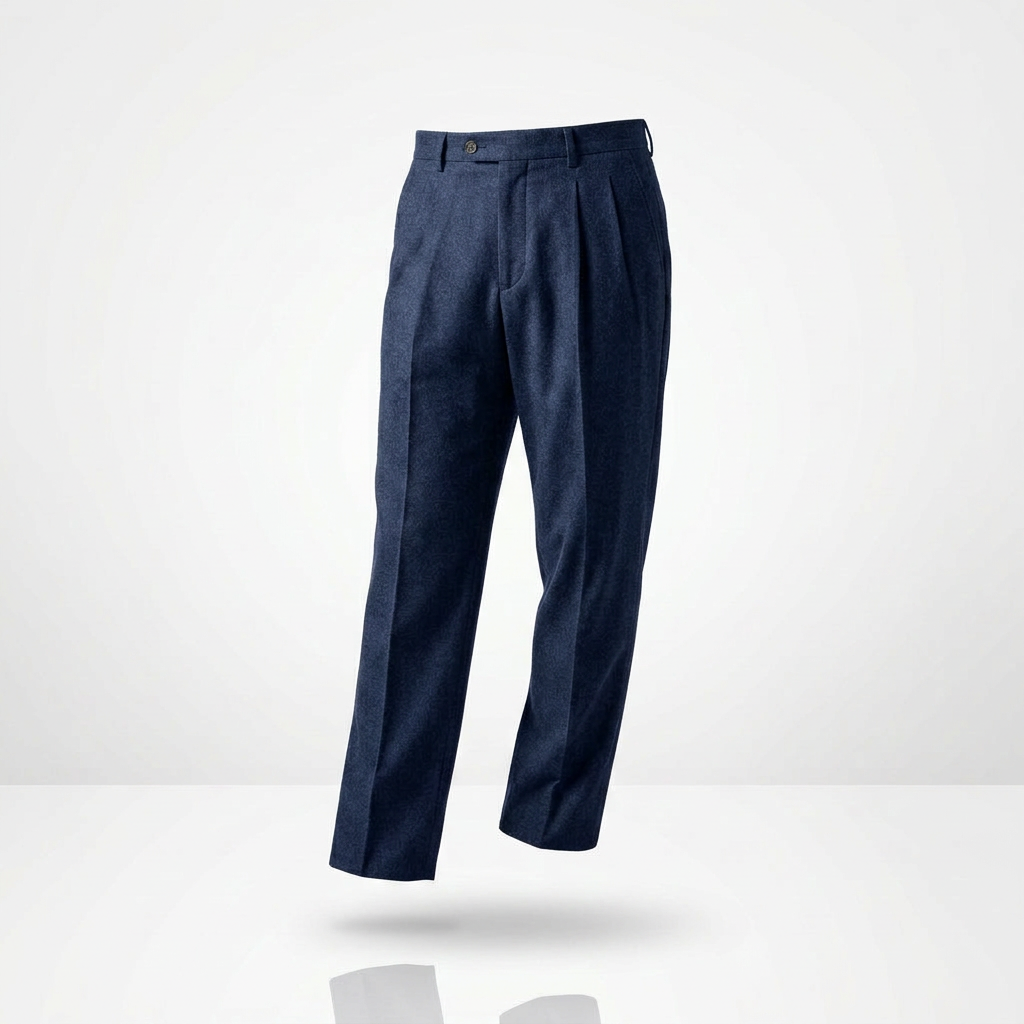 Navy Italian-style trousers