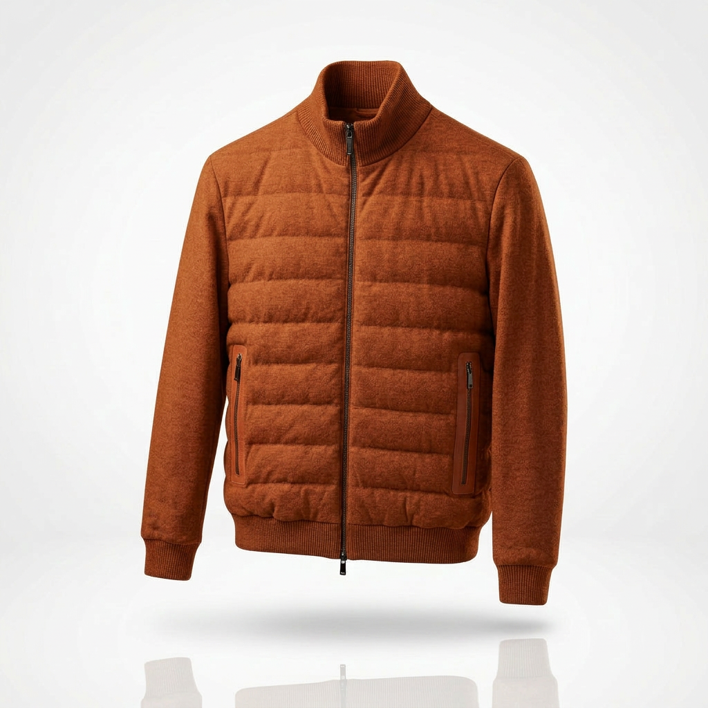 Orange wool jacket